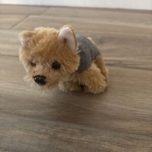 Demdaco Puppy Dog Terrier 6" Tan Gray Plush Stuffed‎ Animal 2022